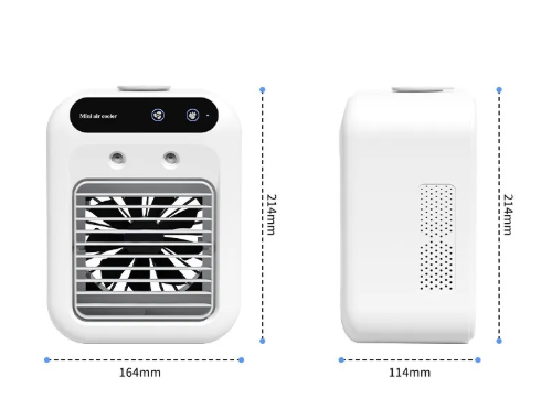 KoelKompas 3-in-1 Luchtkoeler – Ventilator, Bevochtiger & Sfeerlicht